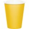 Party Central Hot and Cold Disposable Paper Drinking Party Tumbler Cups - 9oz. - School Bus Yellow - Club Pack of 240